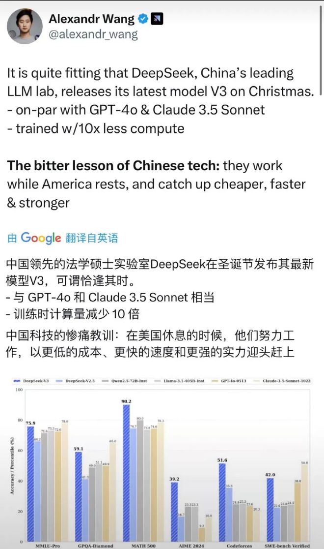 胡锡进：DeepSeek爆杀了美国科技行业的无敌光环